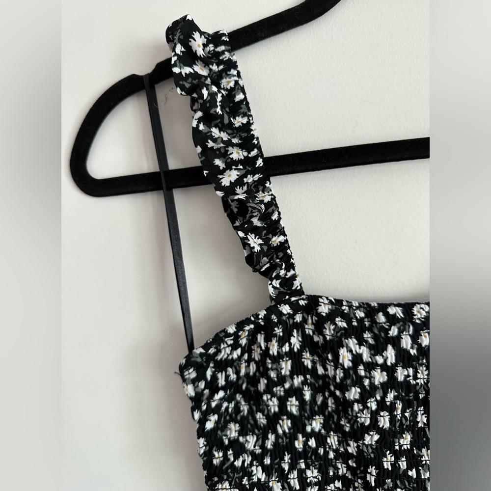 Abercrombie & Fitch Black Floral Midi Dress - Picture 4 of 6